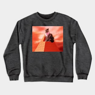 Pyramid Cat Tee Crewneck Sweatshirt